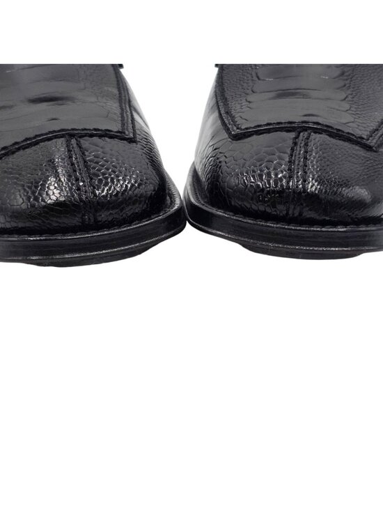 New David Eden Mens 11.5 Genuine Exotic Ostrich Leg Penny Loafers Dress Shoes